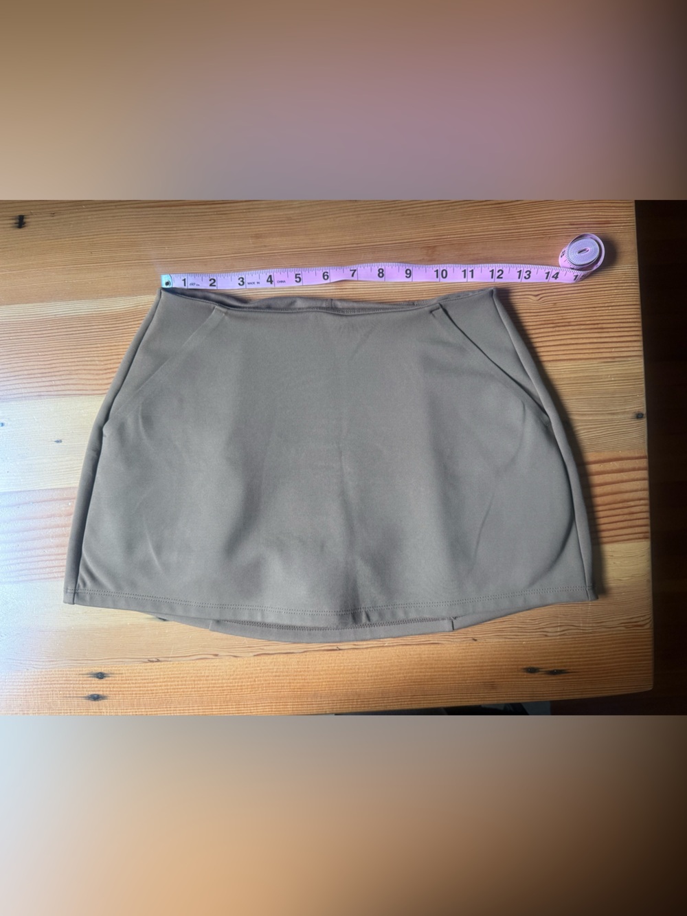 Girlfriend collective Lola Skort size small tan